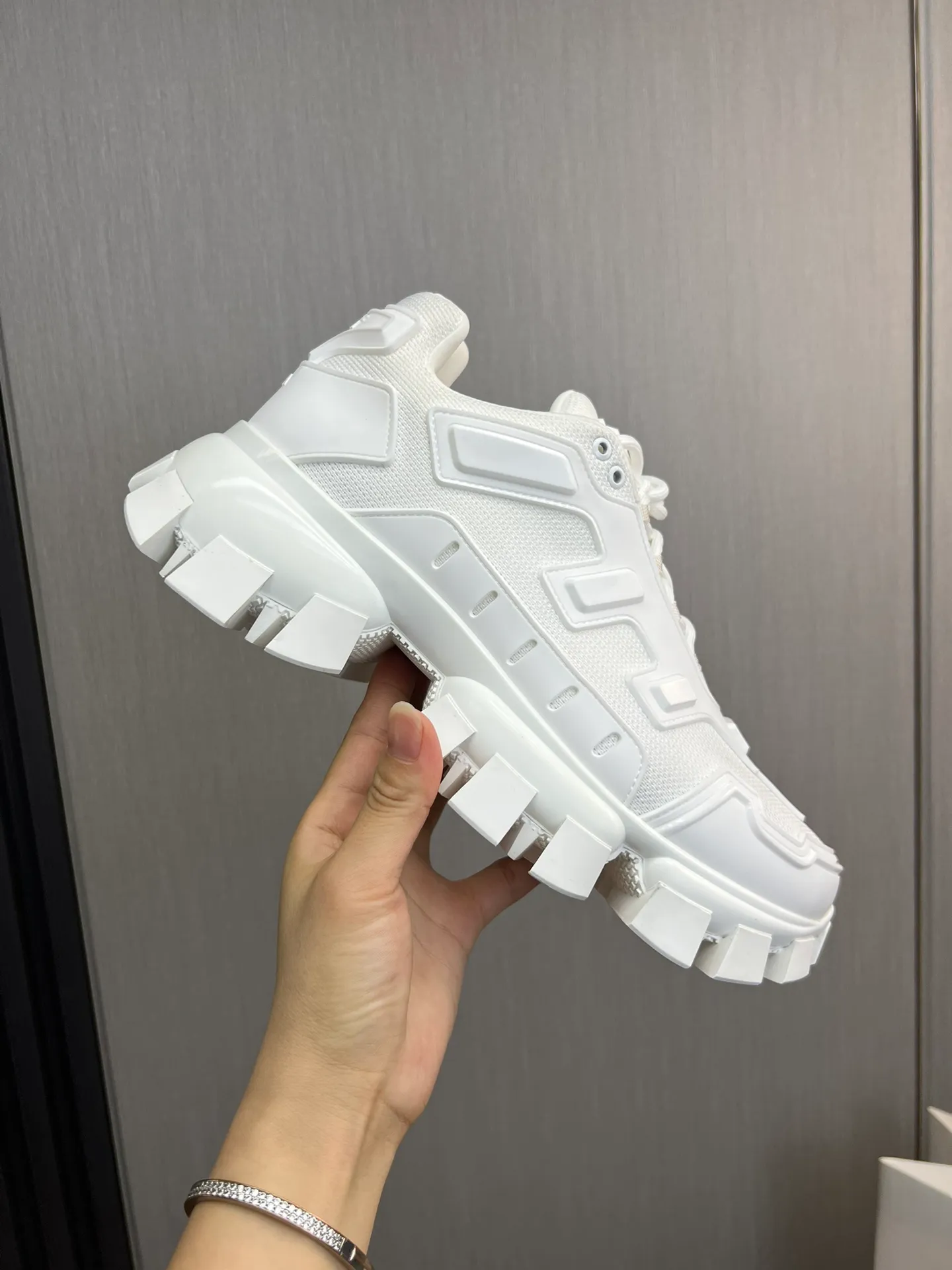 Men's shoes 💰620💰 [PRADA] Hot-selling thick-soled shoes 🔥 Available all year round ✔️Official website synchronization Original fly-knit film fabric + cowhide lining, 1⃣️:1⃣️reproduction, original sole, 38-45 (45 made to order, non-refundable)